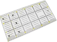 BYOU Átlátszó Akril Foltvarró Sablon 30x15 cm, Dupla Színes Rácsozással 1