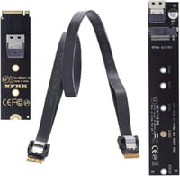 Xiwai NVME M.2 SSD hosszabbító kábel 40cm, SFF-8654 csatlakozóval 8