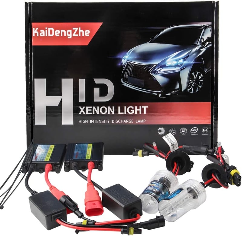 KaiDengZhe H7 HID Xenon átalakító készlet - 6000K hófehér fényszóró izzó 2 db 55W ballaszttal - 12V autókhoz - univerzális illeszkedés