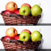 Fomito Univerzális Vakudiffúzor Szett - 3 Színű Borítással (Fehér, Ezüst, Narancs) Speedlite Vakukhoz, Tépőzáras Rögzítéssel 9