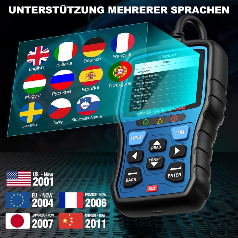 VIDENT iEasy310Pro OBD2 Autódiagnosztikai Készülék - Profi Hibakódolvasó Élő Adatokkal