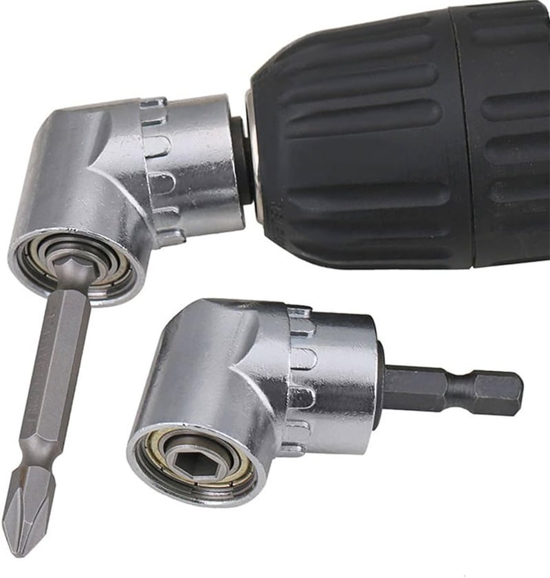 TIMESETL 105° Szögfúró Adapter - Mágneses Bittartó, 1/4" Gyorscsatlakozóval, Rozsdamentes Acél Sarokfúró Feltét Fúrógéphez, Nehezen Elérhető