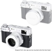 Fujifilm X100 sorozathoz JJC fém napellenző és adaptergyűrű - Ezüst 2
