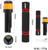 Segway Ninebot Max G30 vízálló LED-es markolatbővítő, fekete-narancs 7