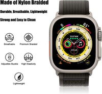 Apple Watch óraszíj - Puha nylon sport szíj, 38-49mm méretekhez 5