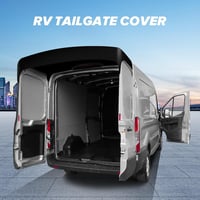 MaxAwe Hátsó Ajtó Védőponyva - 210D Oxford Vízálló Anyag, VW T5/T6 és Ford Transit Kisbuszokhoz - Hóálló Hátsóajtó Védőtakaró Tárolótáskával 2