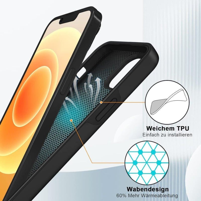 Apple iPhone 14 Fekete Mágneses Gyűrűs Védőtok
