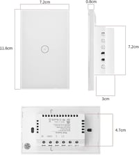 Jinvoo WiFi Okos Fali Kapcsoló - 1/2/3 Gombos Érintésvezérlés, Távirányítás Telefonról, Alexa/Google Home Kompatibilis, Időzítő Funkcióval,  2