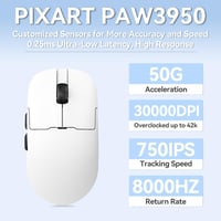 AJAZZ AJ159-APEX Gamer Egér PAW3390 Szenzorral, RGB Töltőállomással, 8000Hz, 42K DPI, Vezeték Nélküli, Bluetooth, Ergonomikus, 56g Könnyű 5