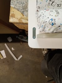 Măsuță de înfășat pliabilă de perete Badabulle Plouf cu raft și salteluță — înveliș uzat, crăpat, lovit (stare: vezi poza nr. 2) 9