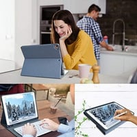 iPad 10.2 Bluetooth billentyűzetes tok - KBCASE spanyol kiosztású, levehető, 9./8./7. generációhoz 6