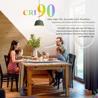 DiCUNO E27 LED Izzó 15W, 100W Helyettesítő, 2700K Meleg Fehér, 1350lm, A60 Matt, CRI 90, Energiatakarékos, Beltéri Világítás, 6 Darabos Csom 4