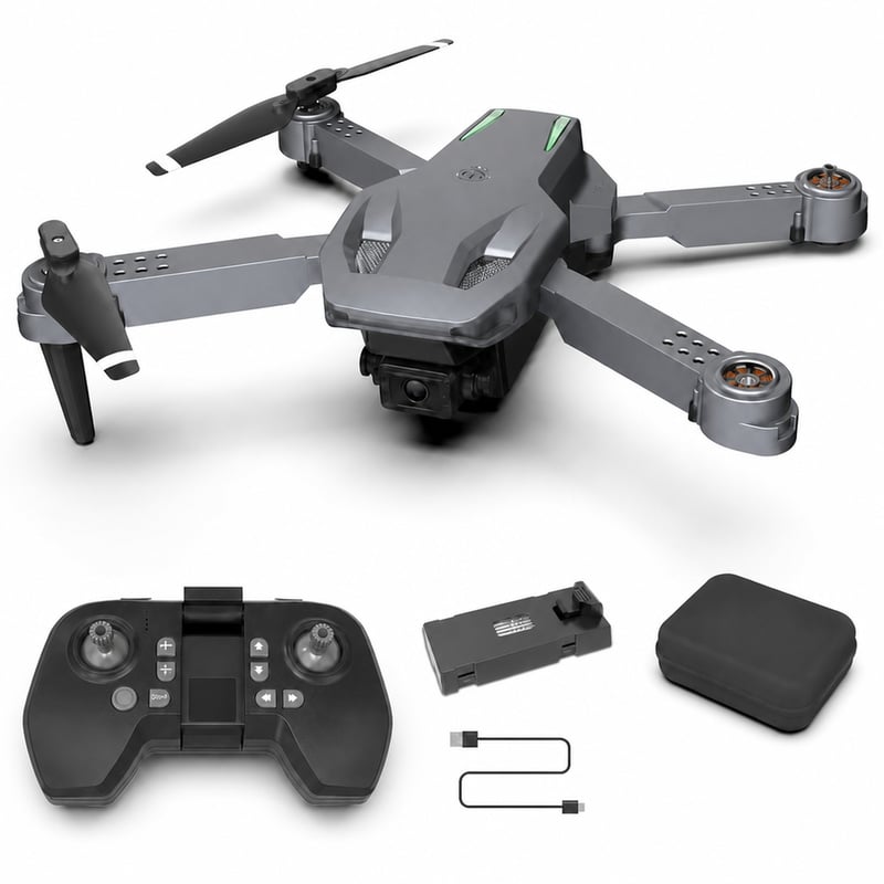 Skladací dron Wipkviey T28 s 1080P HD kamerou, WiFi prenosom videa v reálnom čase, RC kvadrokoptéra s 2 batériami a prenosným puzdrom, neúplný predvádzací kus