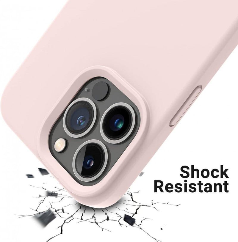iPhone 14 Pro Púderrózsaszín Ultravékony Ütésálló Szilikon Védőtok