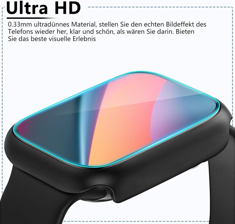 Fitbit Versa 3/4 és Sense 2 edzett üveg képernyővédő, 4 darabos csomag