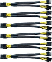 AMANGNY GPU Tápkábel Elosztó - 8 Pin Női to 2x 8(6+2) Pin Férfi VGA Adapter 1