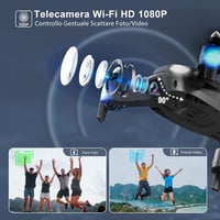 Wipkviey T26 Összecsukható Drón 1080P HD Kamerával - Kezdőknek FPV Élő Képátvitellel, 2 Akkumulátorral és Hordtáskával, Egyérintéses Fel- és 2