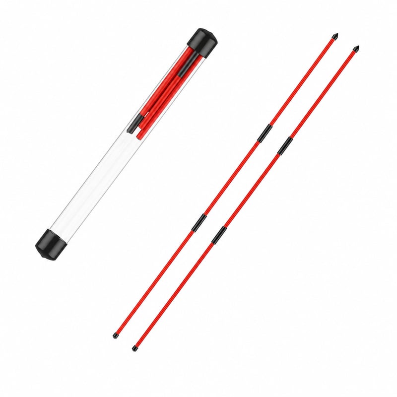 Bețe de aliniere pentru golf flintronic, 2 bucăți, pliabile — defecte, funcționează parțial: sistemul de îmbinare este rupt (stare: vezi a doua imagine)