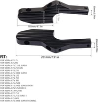 Vespa GT GTS GTV lábtartó hosszabbító - Utasülés kiegészítő 125-300cc modellekhez 6