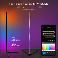 Fortand WiFi RGBCW Sarok Állólámpa - Okos LED Hangvezérelhető Padlólámpa Alexa/Google Home Kompatibilis, Távirányítóval, Színváltós Hangulat 4