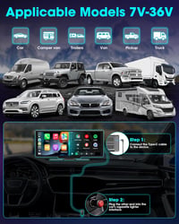 Jansite 10.26" Vezeték Nélküli CarPlay Android Autós Kijelző Érintőképernyővel, Tolatókamerával, Bluetooth, Mirror Link, Siri, AUX, FM Rádió 8