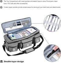 ProCase táska Cricut Maker 3 és Explore 3 plottergépekhez - Szürke, strapabíró hordtáska 3
