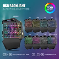 RedThunder G60 Vezeték Nélküli Egykezi Gamer Billentyűzet, 2000 mAh Akkumulátor, RGB Háttérvilágítás, Ergonomikus, PC/Mac/PS5 Kompatibilis - Wireless 5