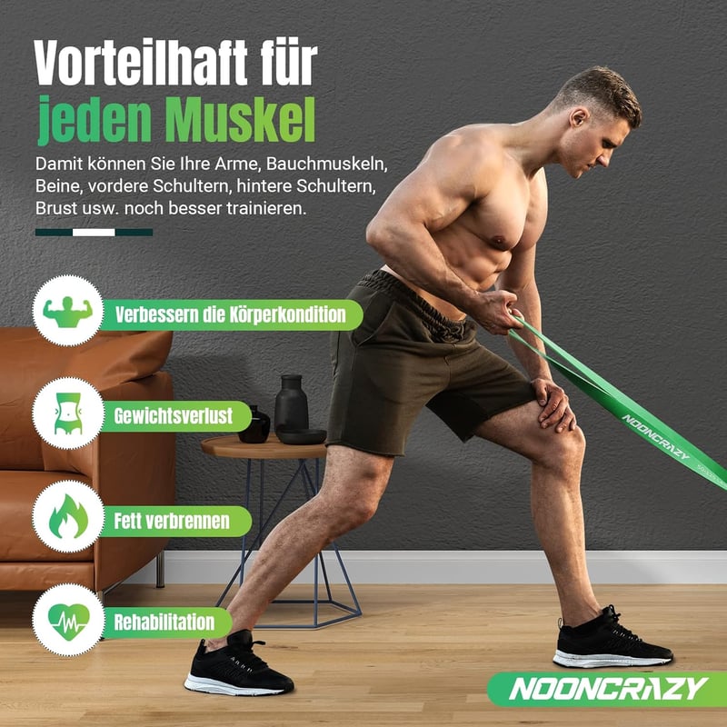nooncrazy Ellenállásos Szalagok Ajtóhorgony és Fogantyúkkal Edzéshez - Multi-coloured