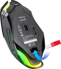 Defender Katana vezeték nélküli RGB gamer egér, csendes kattintás, 240 órás akkumulátor 8