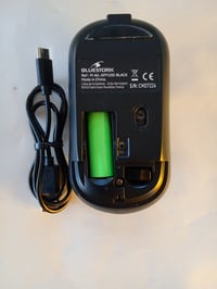 Mouse wireless Bluetooth Bluestork, 3200 DPI, silențios, reîncărcabil, ultra-subțire, compatibil PC și Mac, negru 4