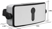 Inwa MZ511 Bluetooth Kültéri Hangszóró Szett - IPX5 Vízálló, Falra Szerelhető, 20W, Szinkronizálható, Mobil és Echo Dot Kompatibilis (2 db) 7