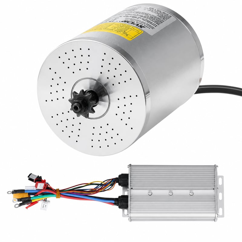 Set motor electric fără perii VEVOR 3000W DC 72V 4900 RPM 5,5 Nm — fără șuruburi de fixare și kit de montare (stare: vezi a 2-a imagine)