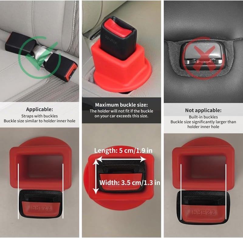 ZUWIT Autós Biztonsági Öv Rögzítő - Gyerekbarát Fekete Kiegészítő (2db)