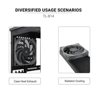 Thermalright TL-B14 140mm PWM CPU hűtőventilátor, szürke - felújított 6