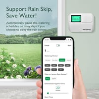 Inkbird IIC-800-WIFI Öntözésvezérlő, 8 Zónás Programozható Öntözőrendszer, Időjárásálló Burkolattal, Esőérzékelő Funkcióval és Szezonális Be 6