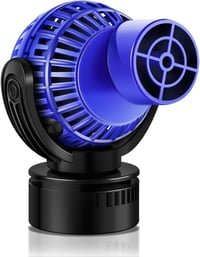 Yaobluesea IPX8 Akváriumi Áramoltató Szivattyú 4000L/h - 360° Forgatható Hullámkeltő Pumpa Édesvízi és Tengeri Akváriumokhoz, 6W, Fekete 1