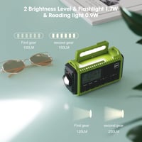 DAB+ Napelemes Kurblis Rádió LED Lámpával, 5000mAh Akkuval - Zöld Kempinghez, Vészhelyzetekre 4