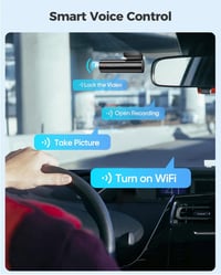 AZDOME M300 Autós Kamera WiFi 1296P Mini Menetrögzítő Parkolás Figyelő Éjjellátó WDR 170° Széles Látószög G-Szenzor Hurok Felvétel 5