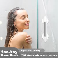 HooJtny Kapaszkodó Tapadókorongos Fogantyú Időseknek - Fúrás Nélküli Zuhanyzó Kapaszkodó Fürdőszobába, Kádhoz, WC-hez - 40kg Teherbírás, Szü 4