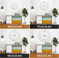 Mee 2ou Nagy Falióra 60 cm - Modern Római Számlapos Csendes Óraszerkezet - Vintage Stílusú Fém Falióra Nappaliba, Hálószobába, Konyhába 6