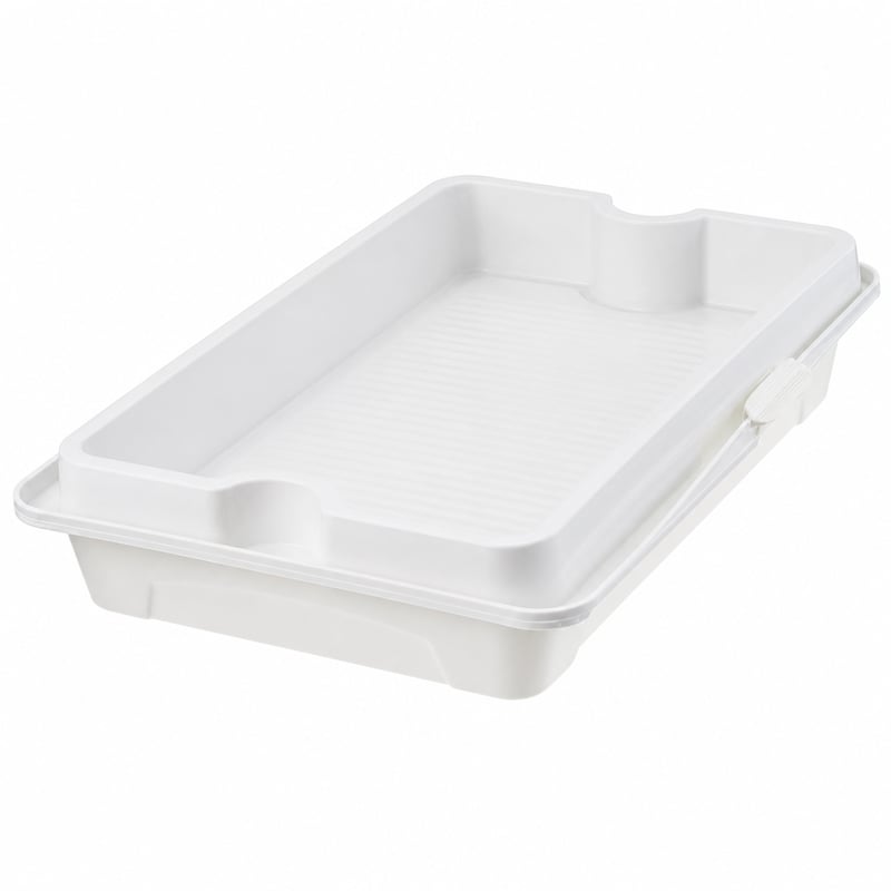 Rotho Cool & Fresh Party Butler hűtőtálca fedő nélkül, BPA-mentes műanyag, átlátszó/fehér, 43,5x29,5x11 cm – (állapot: lásd a 2. képet)