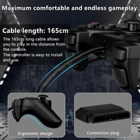 Sony PlayStation kompatibilis vezetékes kontroller, dupla rezgéssel - PS1/PS2/PSX 5