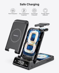 SwanScout 3-in-1 Vezeték Nélküli Töltőállomás Samsung S25/S24/S23/S22/Z Fold 6 Telefonokhoz, Galaxy Watch és Buds Készülékekhez - Indukciós  8