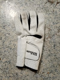 Wilson Feel Plus muška golf rukavica od vrhunske kože bijela veličina M za lijevu ruku za desnu ruku grip kontrola znojenja 2