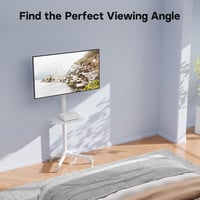 BONTEC Mobil TV Állvány Kerekekkel 23-60" Képernyőkhöz - Állítható Magasságú, Hordozható TV Kocsi Tálcával, 40kg Teherbírás, VESA 400x400mm, 9