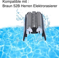 Poweka 52B Borotvafej Braun 5-ös Sorozatú Villanyborotvákhoz - Kompatibilis 5020S 5030S 5040S 5050S 5070S 5090CC Modellekkel, Tisztítókeféve 4
