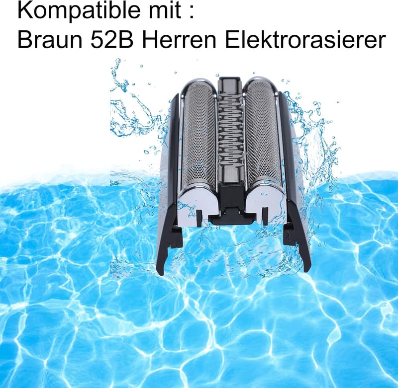 Poweka 52B Borotvafej Braun 5-ös Sorozatú Villanyborotvákhoz - Kompatibilis 5020S 5030S 5040S 5050S 5070S 5090CC Modellekkel, Tisztítókeféve