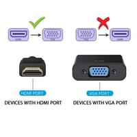 HDMI-VGA Átalakító Adapter Kábel Fekete - Újracsomagolt 2