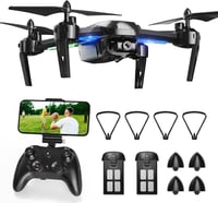 Wipkviey T6 Drón 1080P HD Kamerával - 32 Perc Repülési Idő, WiFi FPV Élő Videó, 2 Akkumulátor, Magasságtartás, Fejnélküli Mód, Kezdőknek 1