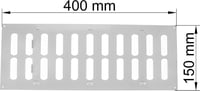 Állítható fehér légbeömlő rács 400x150mm rovarráccsal - HVAC 8